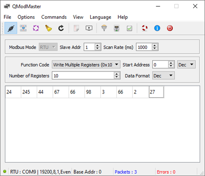 Configuring Modbus RTU Master