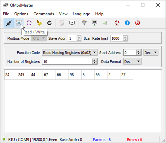 Configuring Modbus RTU Master