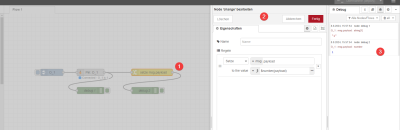 Node-RED Typecast via Change Node