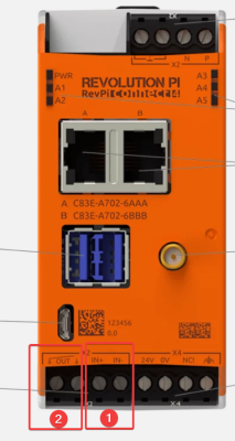 RevPi Connect 4 Digital Inputs - Relais